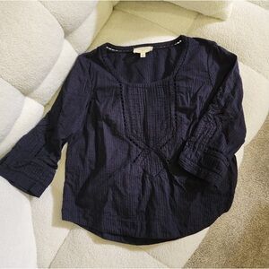 Anthropologie Moulinette Soeurs Eyelet  Seersucker Boxy Fit Top